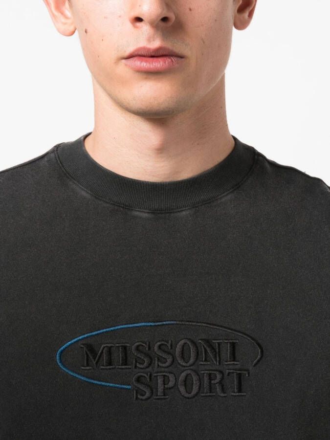 Missoni T-shirt met geborduurd logo Grijs
