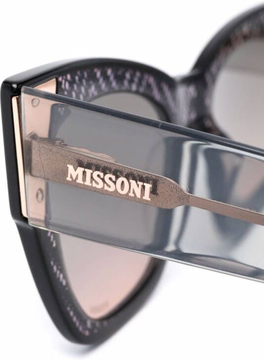 MISSONI EYEWEAR Zonnebril met cat-eye montuur Beige