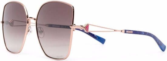 MISSONI EYEWEAR Zonnebril met oversized montuur Metallic