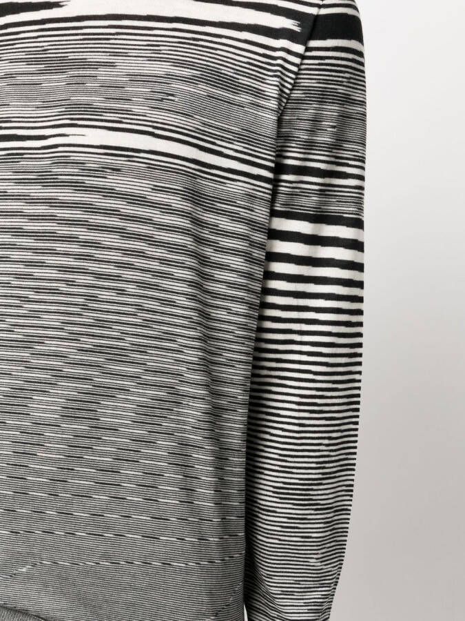 Missoni Fijngebreide wollen trui met zigzagpatroon Zwart