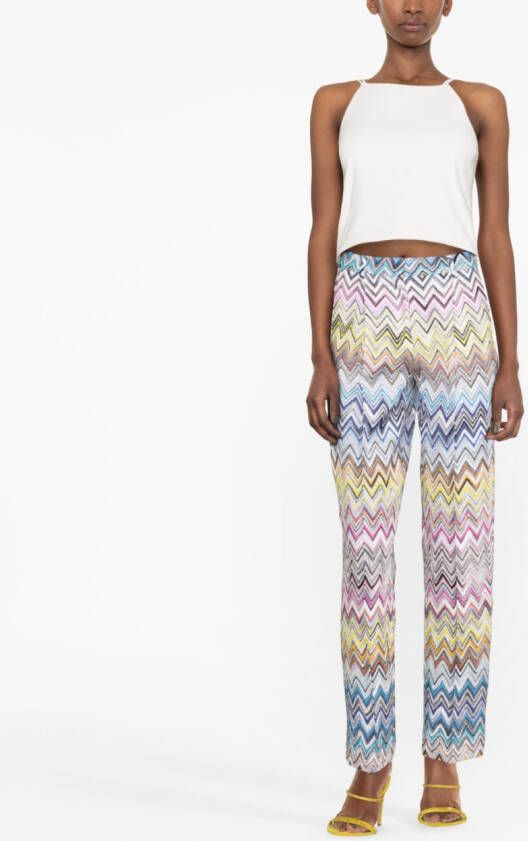 Missoni Broek met wijde pijpen Blauw
