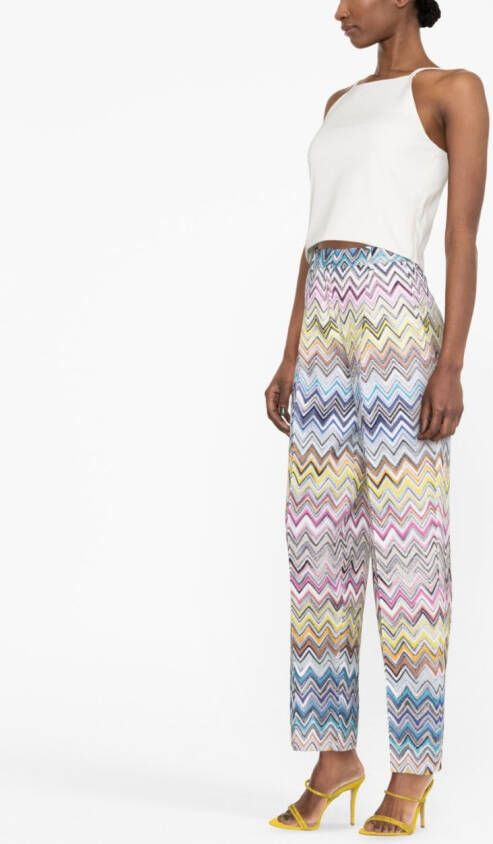Missoni Broek met wijde pijpen Blauw