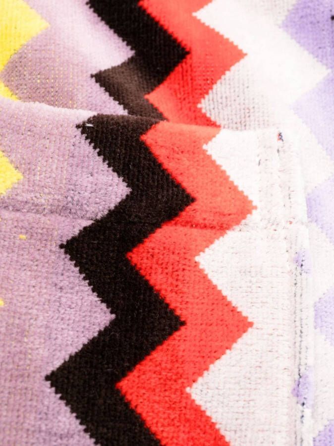 Missoni Home Badhanddoek met zigzag-print Zwart