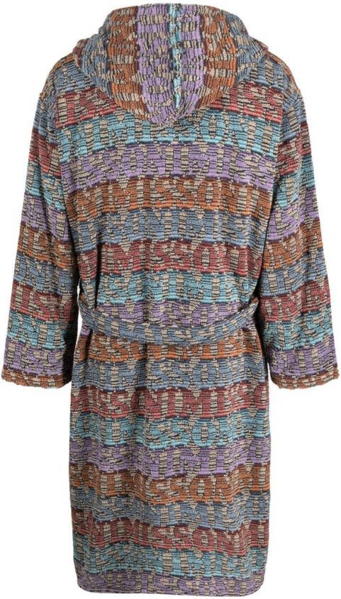 Missoni Home Badjas met capuchon Blauw