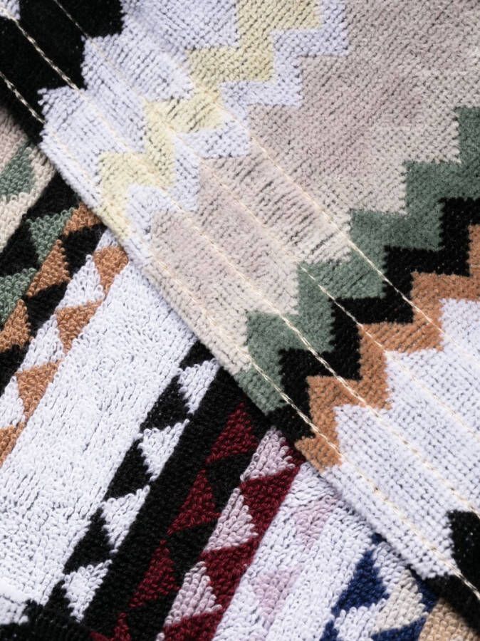Missoni Home Badjas met zigzag patroon Grijs