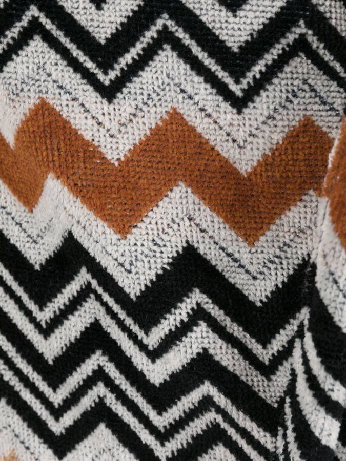 Missoni Home Badjas met zigzag patroon Wit