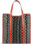 Missoni Home Keith shopper met zigzag-print Zwart - Thumbnail 2