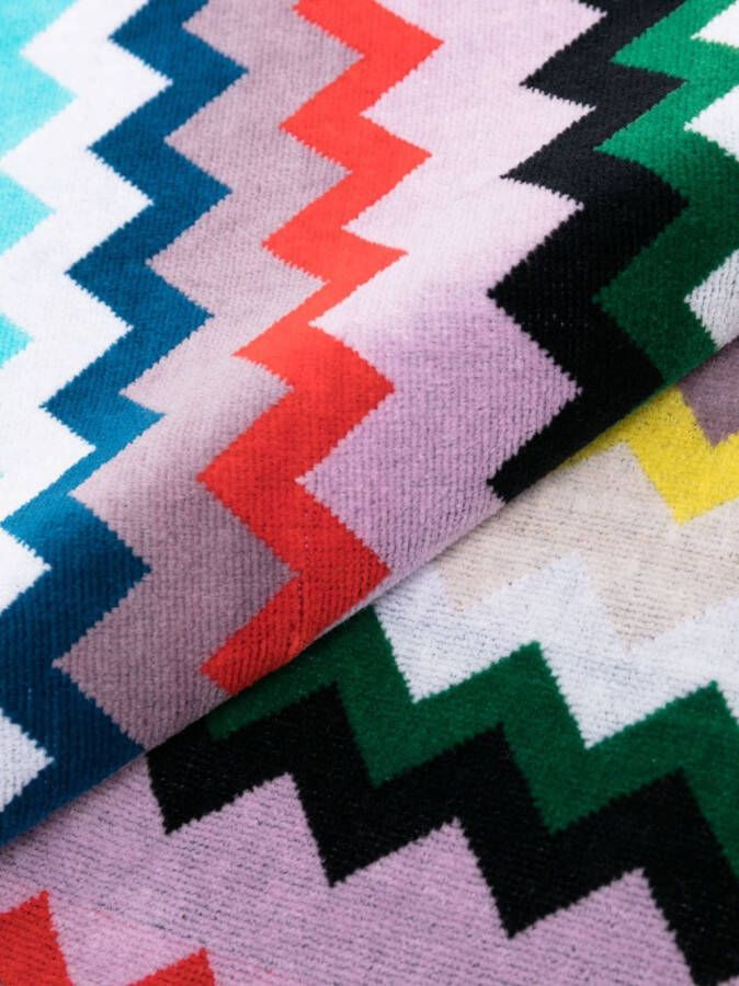 Missoni Home Strandlaken met zigzag-patroon Blauw