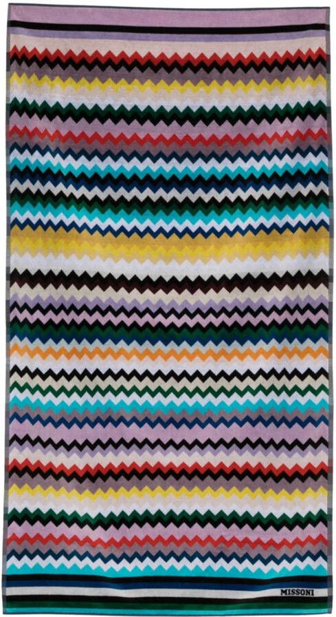 Missoni Home Strandlaken met zigzag-patroon Blauw