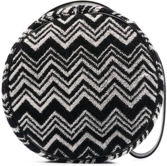 Missoni Home Kheite gebreide toilettas Zwart