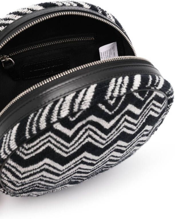 Missoni Home Kheite gebreide toilettas Zwart