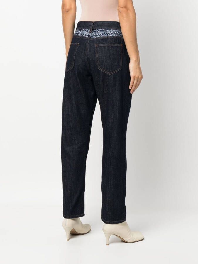 Missoni Jeans met chevron streep Blauw