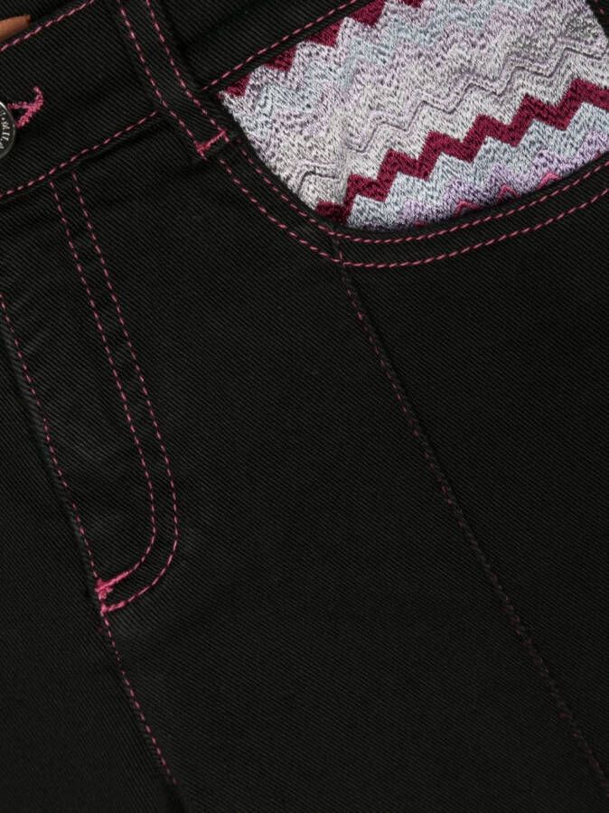 Missoni Kids Jeans met contrasterend stiksel Zwart