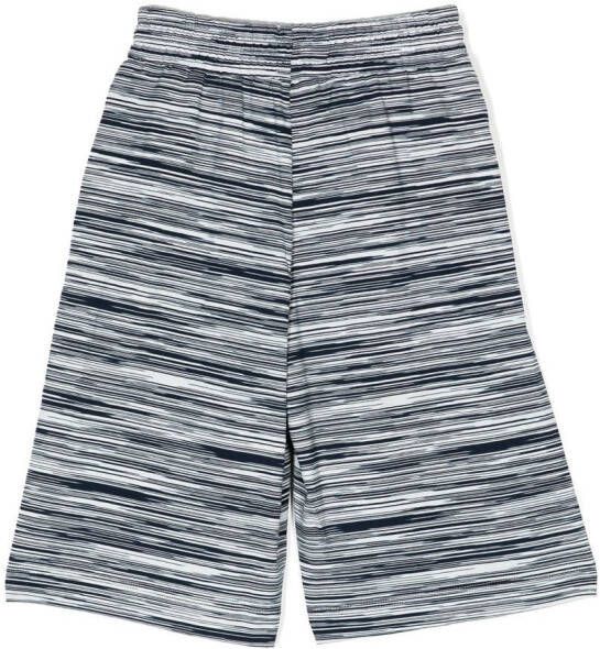 Missoni Kids Fijngebreide shorts Blauw