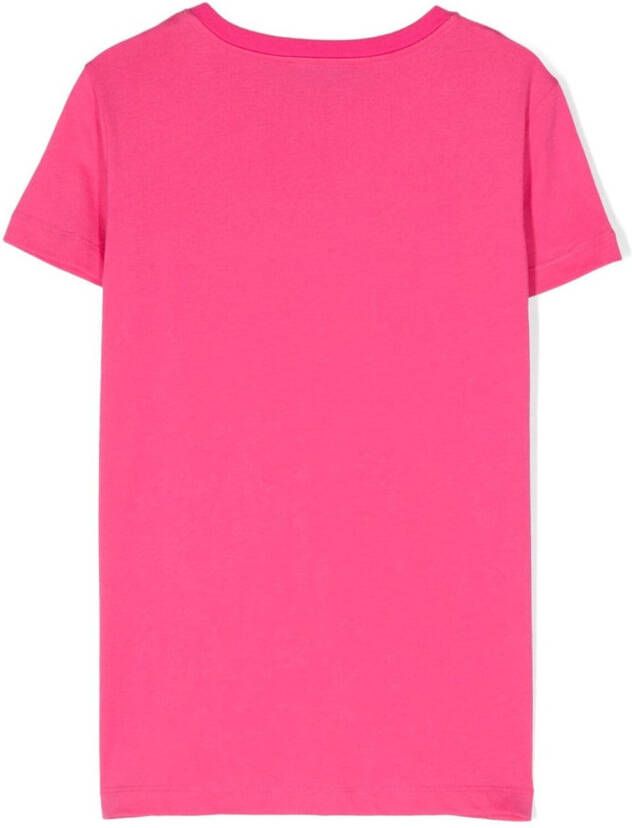 Missoni Kids T-shirt met geborduurd logo Roze