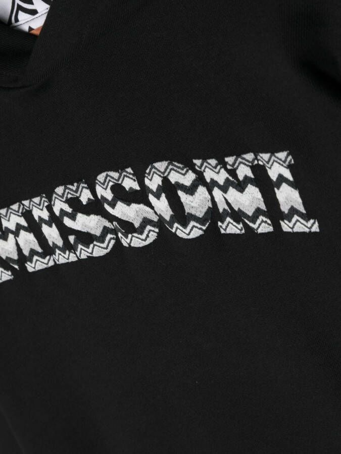 Missoni Kids Hoodie met logoprint Zwart