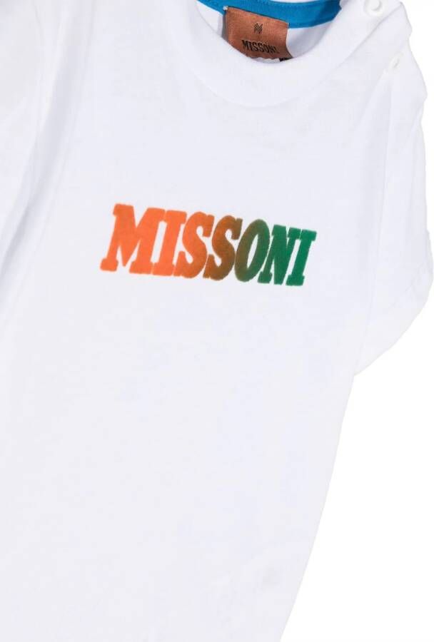 Missoni Kids T-shirt met logo-print Wit