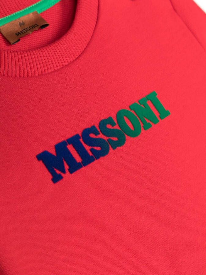 Missoni Kids Sweater met logoprint Rood