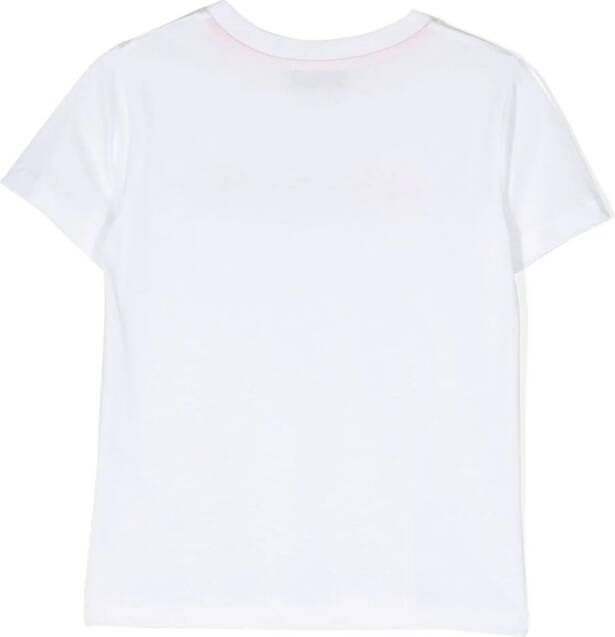 Missoni Kids T-shirt met logoprint Wit