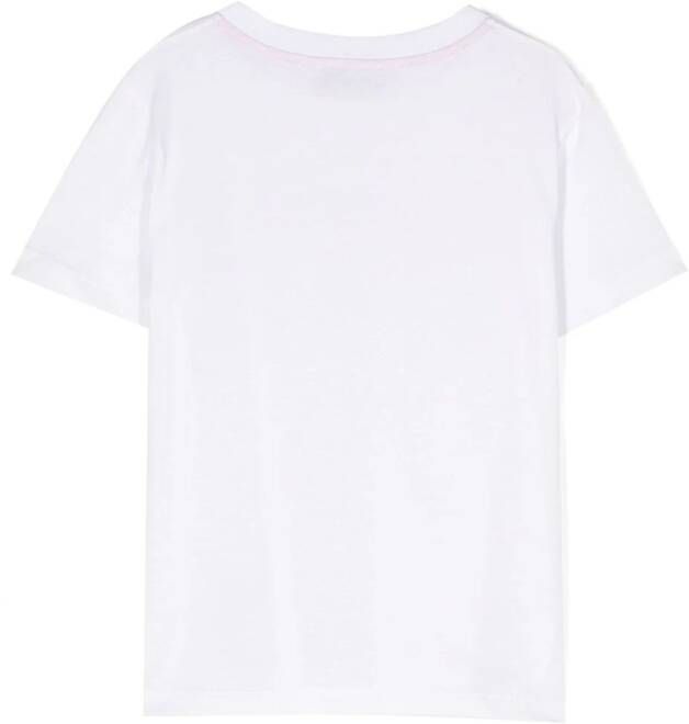 Missoni Kids T-shirt met logoprint Wit