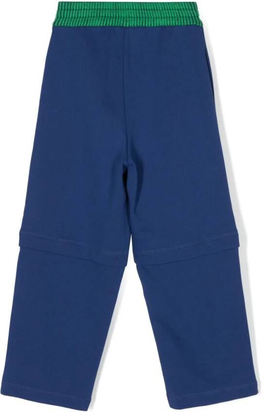 Missoni Kids Trainingsbroek met logoprint Blauw