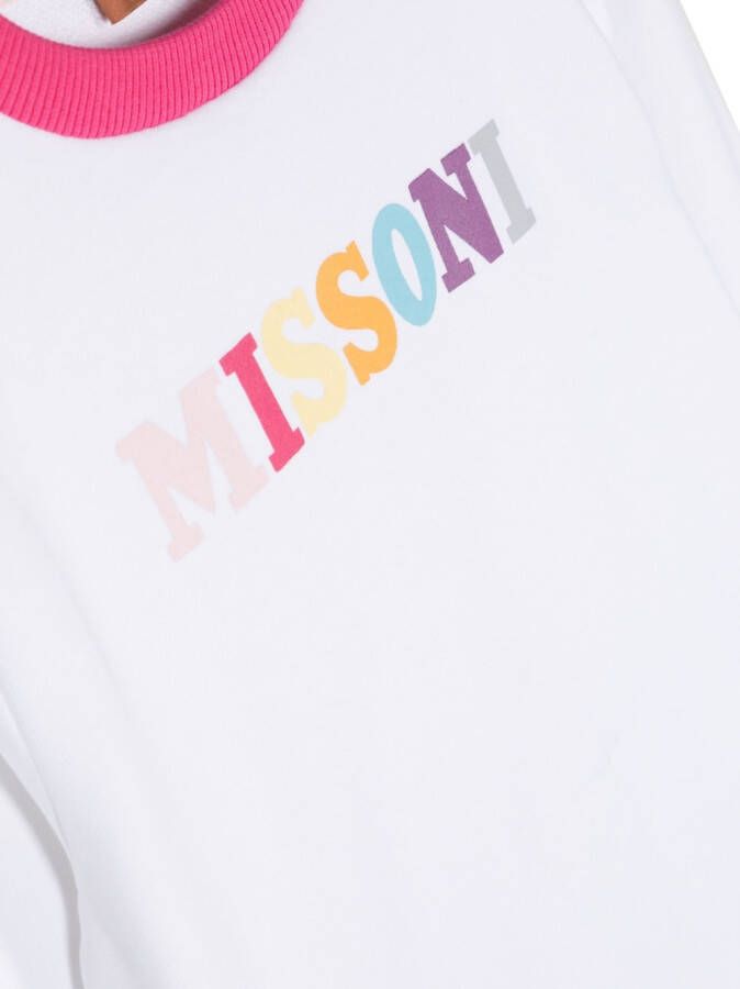 Missoni Kids Sweater met logoprint Wit