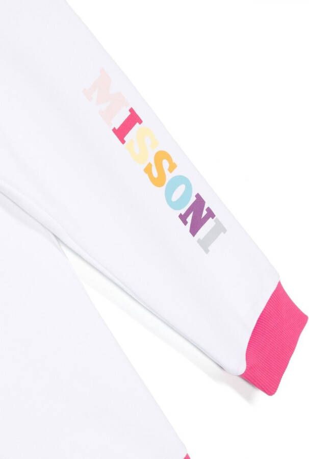 Missoni Kids Trainingsbroek met logoprint Wit