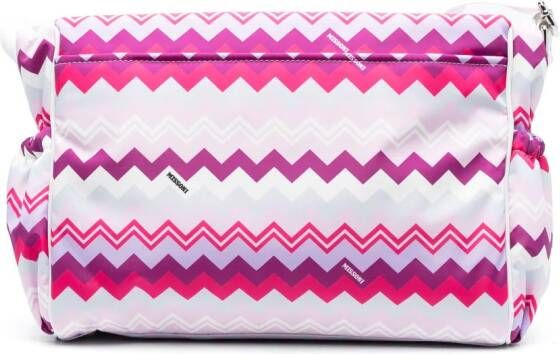 Missoni Kids Luiertas met zigzag-patroon Roze