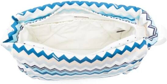 Missoni Kids Luiertas met zigzagprint Wit