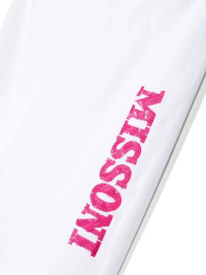 Missoni Kids Broek verfraaid met pailletten Wit