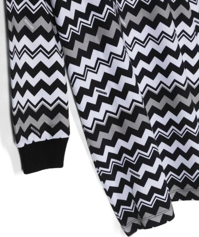 Missoni Kids Shorts met zigzag-print Zwart