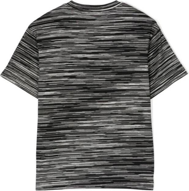 Missoni Kids T-shirt met zigzag-print Zwart