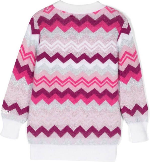 Missoni Kids Trui met zigzagprint Roze