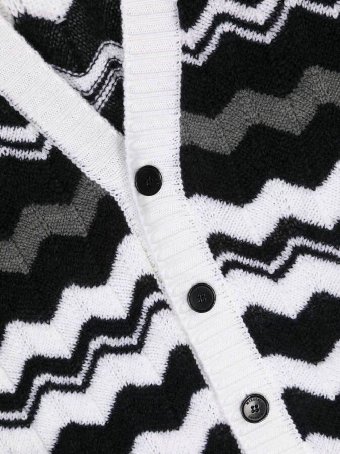 Missoni Kids Vest met zigzag print Zwart