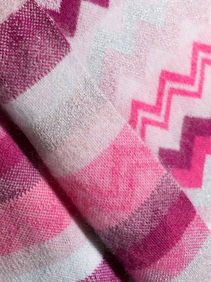 Missoni Kids Sjaal met zigzag patroon Roze