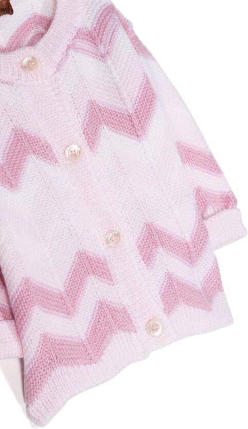 Missoni Kids Top met zigzag patroon Roze