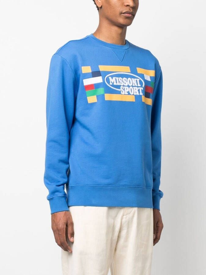 Missoni Sweater met logoprint Blauw