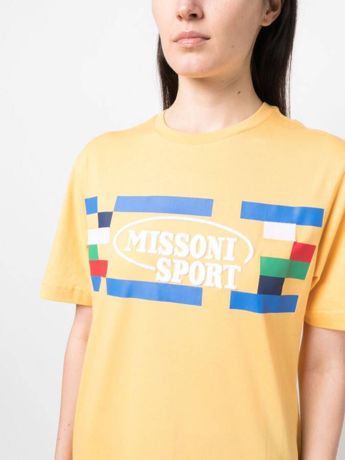 Missoni T-shirt met logoprint Geel