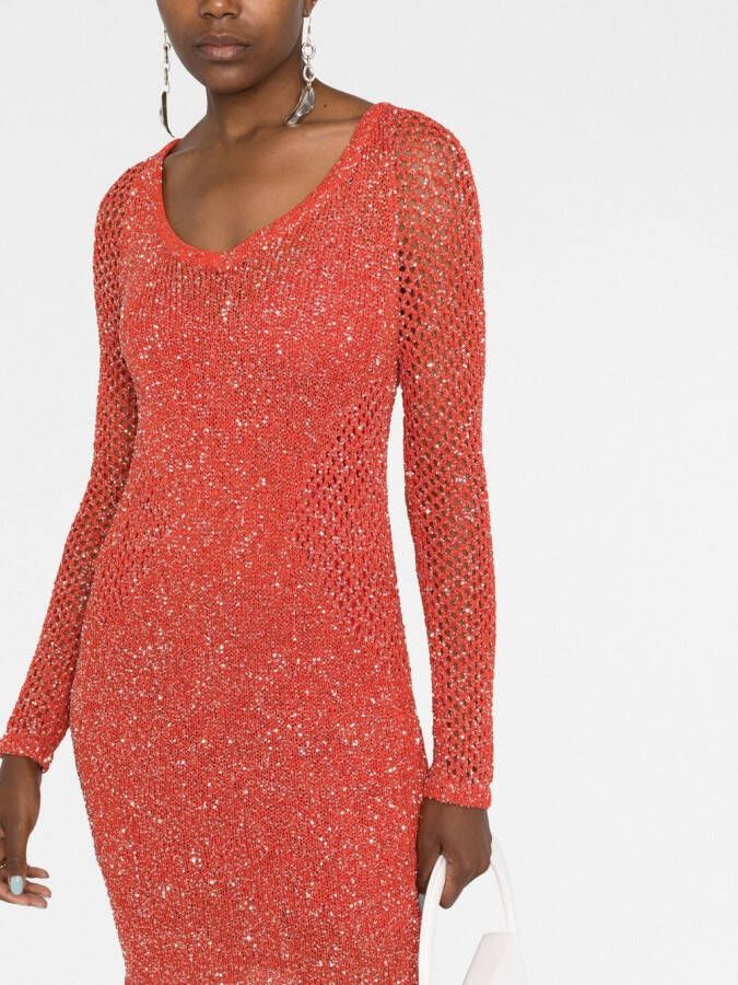 Missoni Mini-jurk met pailletten Oranje