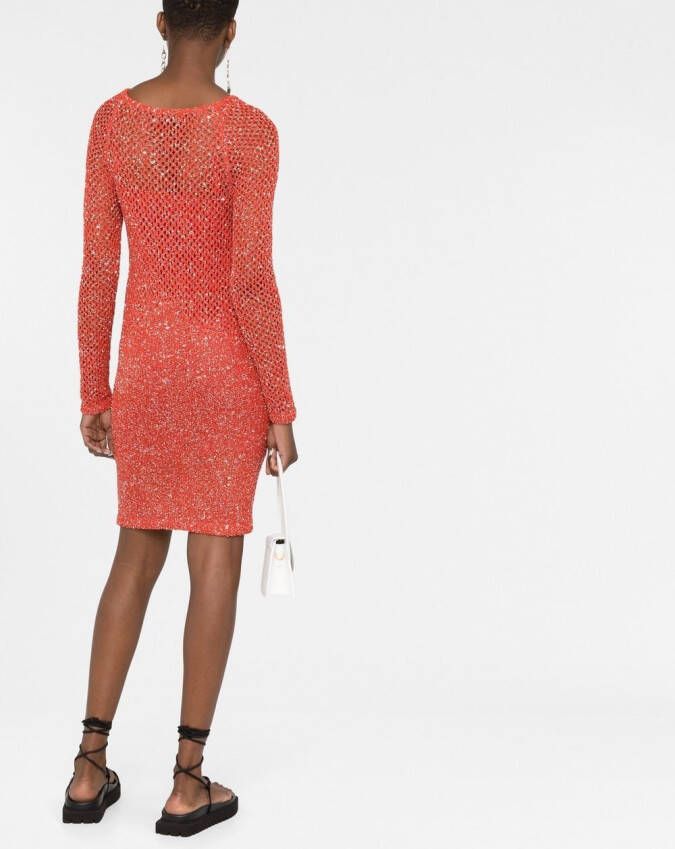Missoni Mini-jurk met pailletten Oranje