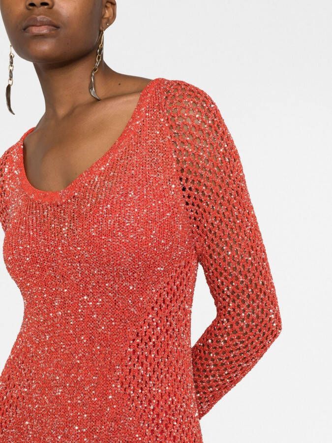 Missoni Mini-jurk met pailletten Oranje
