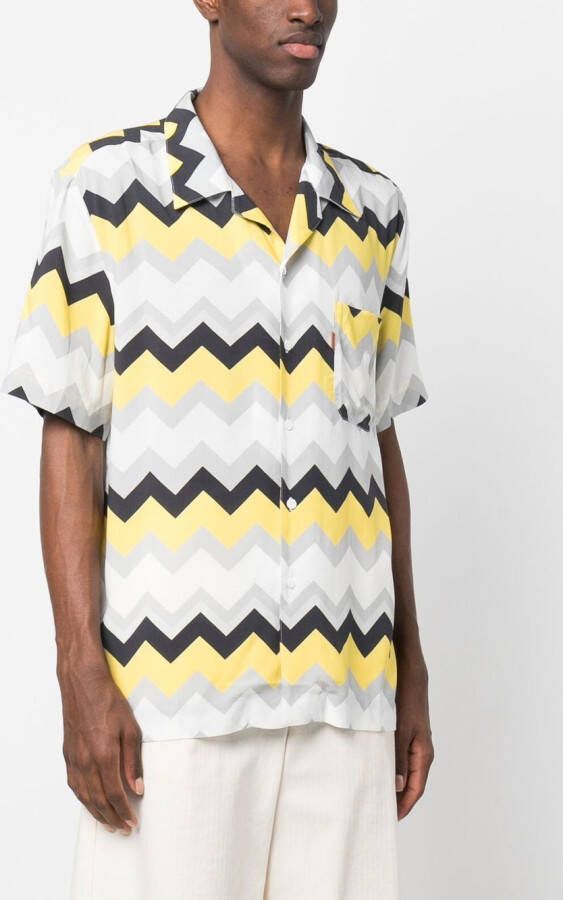 Missoni Overhemd met chevron streep Grijs