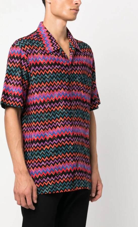 Missoni Overhemd met zigzag-patroon Paars