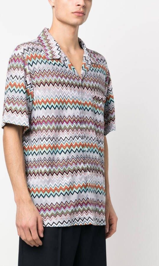 Missoni Overhemd met zigzag patroon Grijs