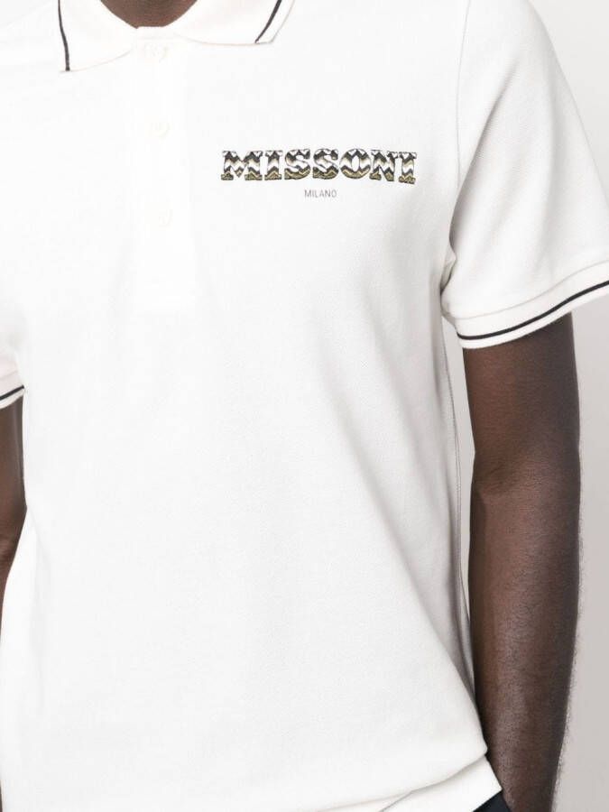 Missoni Poloshirt met logoprint Wit