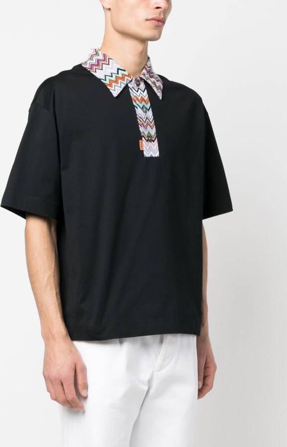 Missoni Poloshirt met contrasterende kraag Zwart