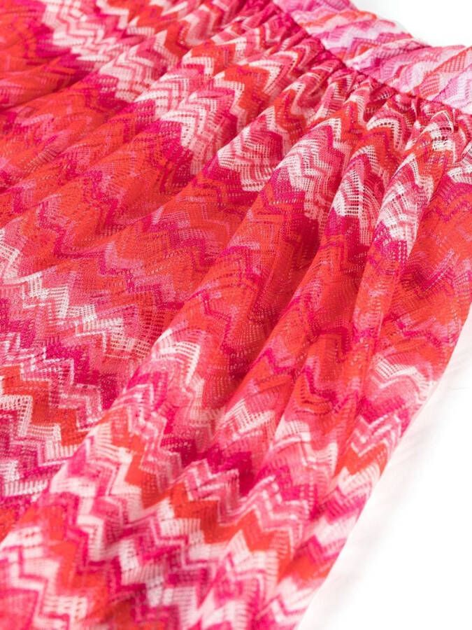 Missoni Rok met zigag patroon Roze
