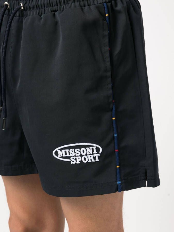 Missoni Shorts met geborduurd logo Blauw