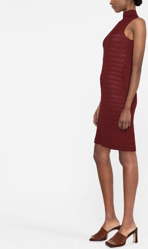 Missoni Mouwloze mini-jurk Rood