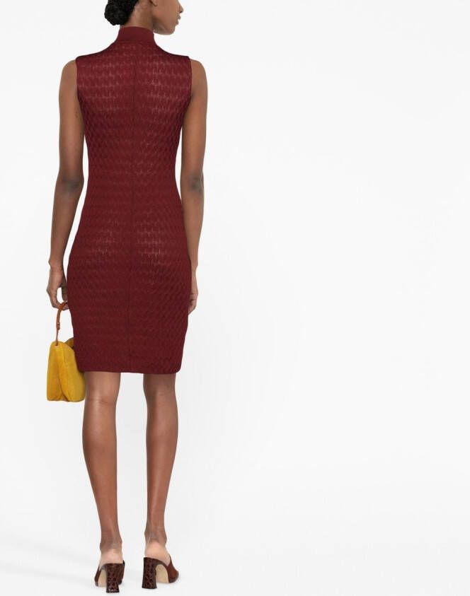 Missoni Mouwloze mini-jurk Rood